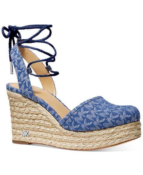 michael michael kors women's margie lace-up espadrille wedge sandals|Michael Kors Lace.